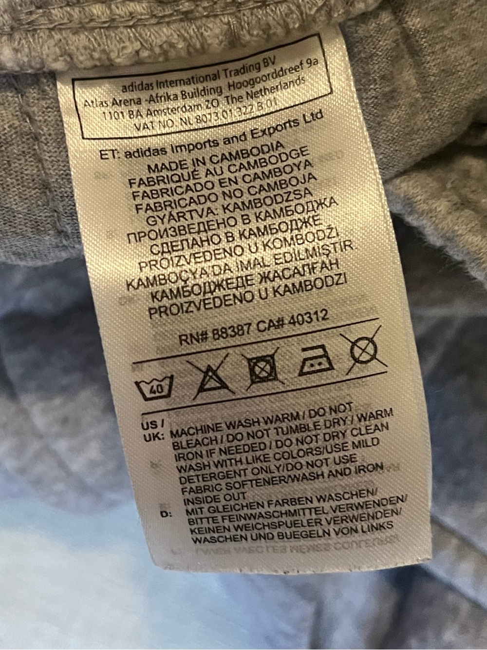 Adidas Women’s or Teens Grey Three-Stripe Joggers Size Medium - Picture 6 of 7